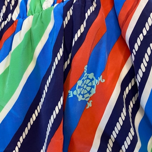 Lilly Pulitzer Kennett Overboard Stripe Braided Chain Halter Dress Size L - Picture 4 of 7